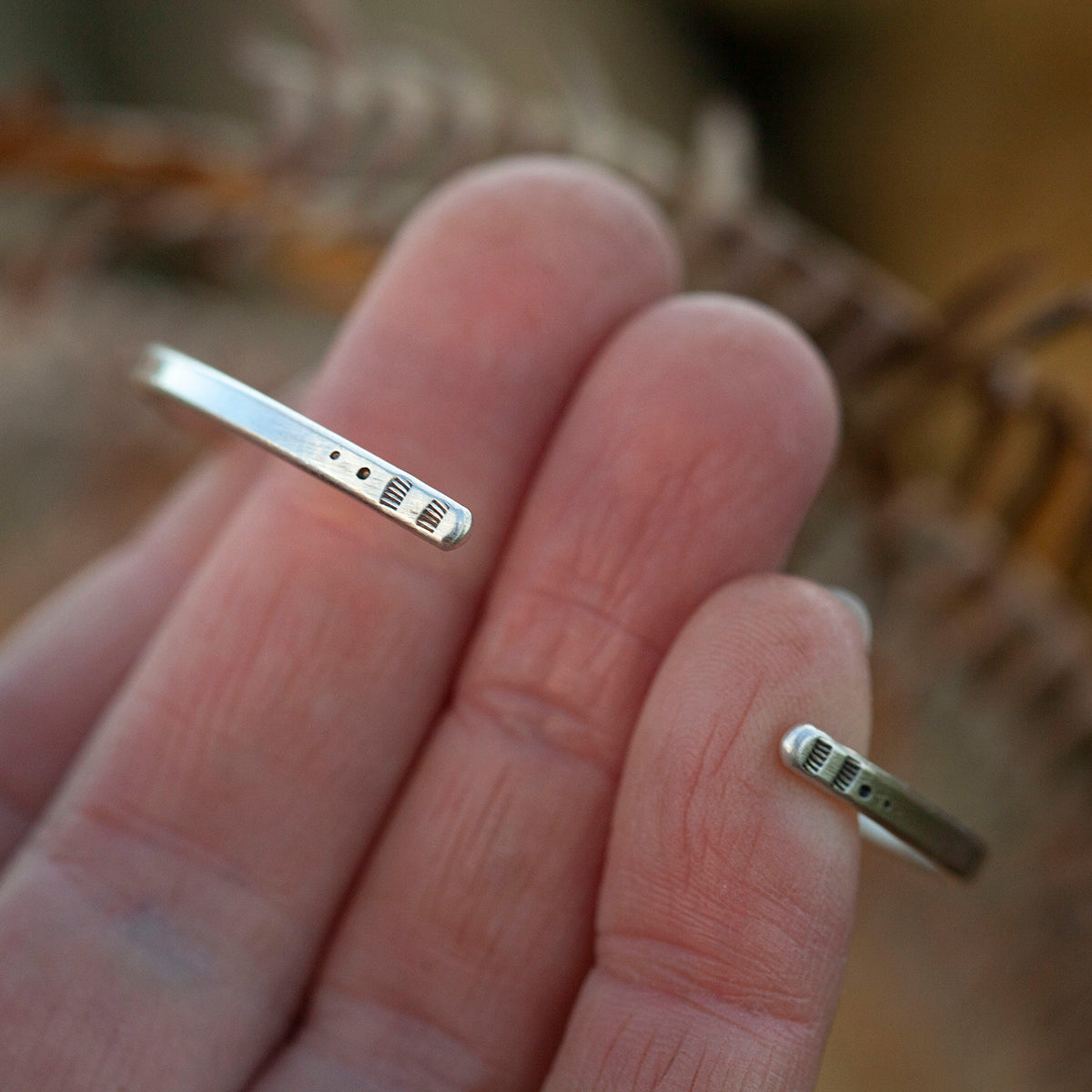 OOAK Ethnic bracelet in silver #35 • size 5,5cm (ready-to-ship)