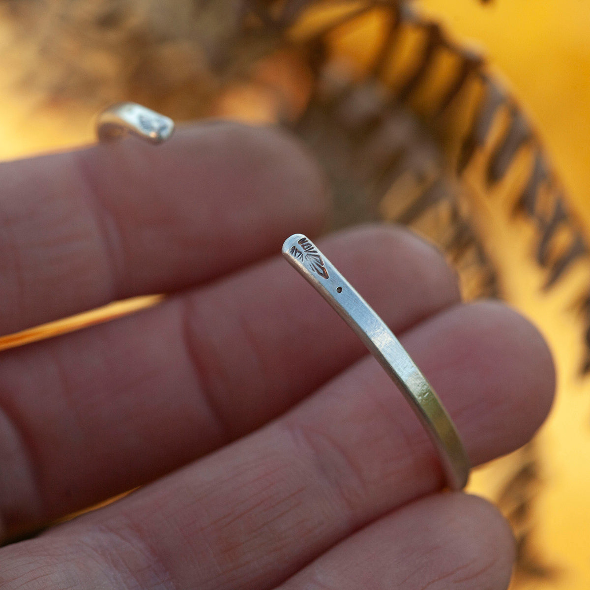 OOAK Ethnic bracelet in silver #38 • size 5cm (ready-to-ship)