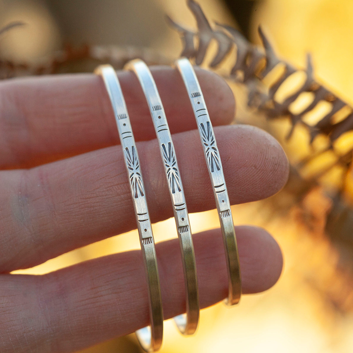 Unikat Ethno-Armband aus Silber #41 • Größe 5,75cm (versandbereit)
