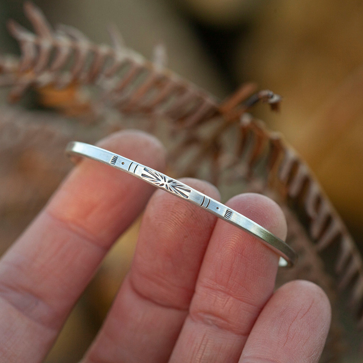 OOAK Ethnic bracelet in silver #40 • size 5cm (ready-to-ship)