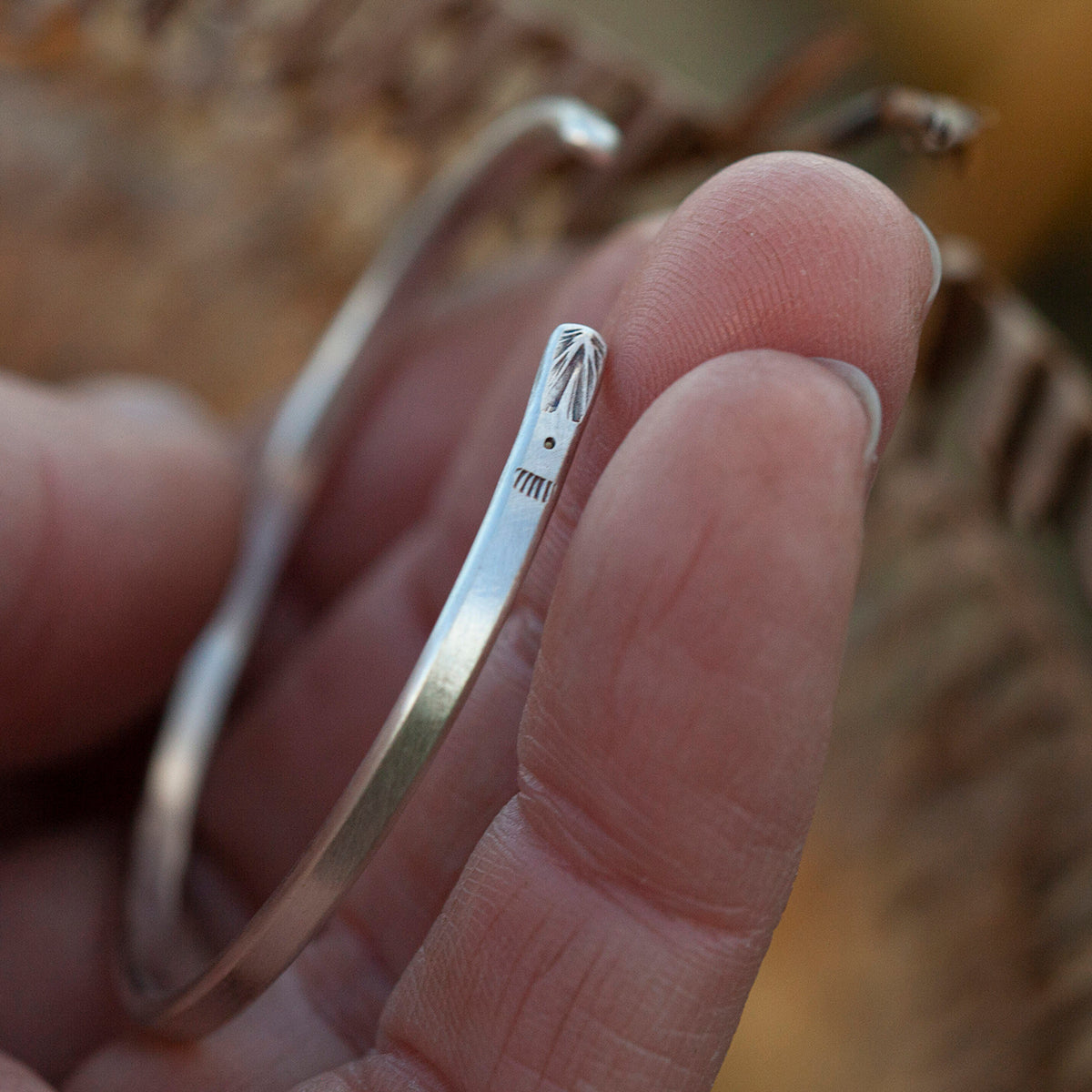 OOAK Ethnic bracelet in silver #40 • size 5cm (ready-to-ship)