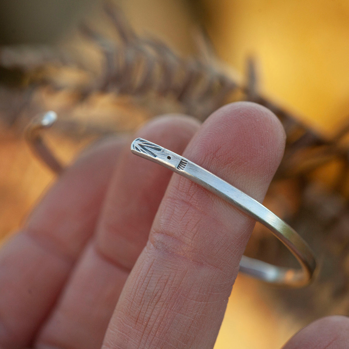 OOAK Ethnic bracelet in silver #41 • size 5,75cm (ready-to-ship)