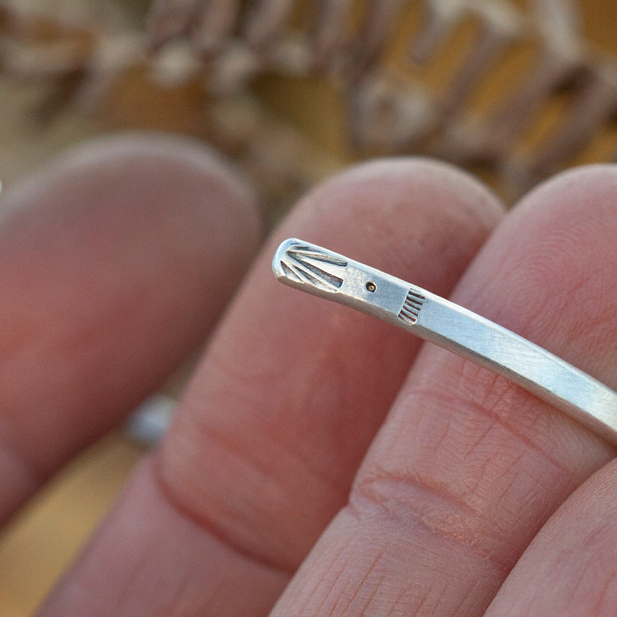 OOAK Ethnic bracelet in silver #42 • size 6cm (ready-to-ship)