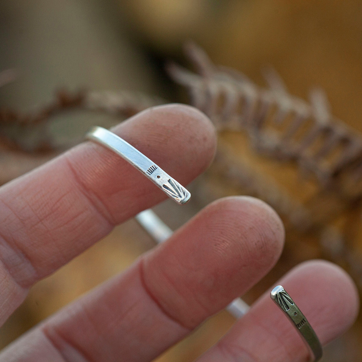 OOAK Ethnic bracelet in silver #42 • size 6cm (ready-to-ship)