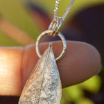 Load image into Gallery viewer, OOAK Blueberry Leaf pendant in silver #8 (ready to ship)
