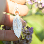 Load image into Gallery viewer, OOAK Phillyrea latifolia Leaf pendant in silver #9 (ready to ship)
