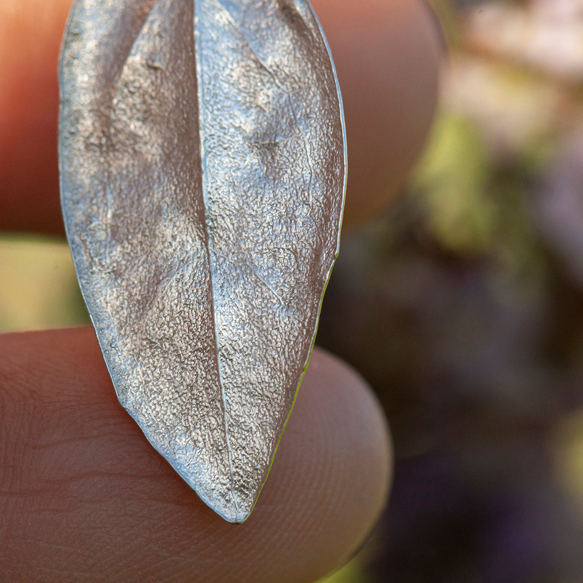 OOAK Phillyrea latifolia Leaf pendant in silver #9 (ready to ship)