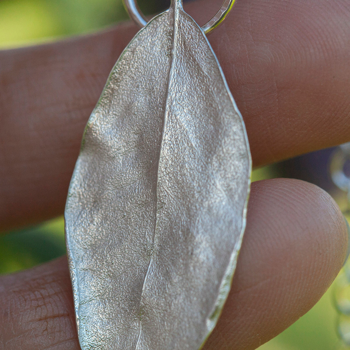 OOAK Phillyrea latifolia Leaf pendant in silver #11 (ready to ship)