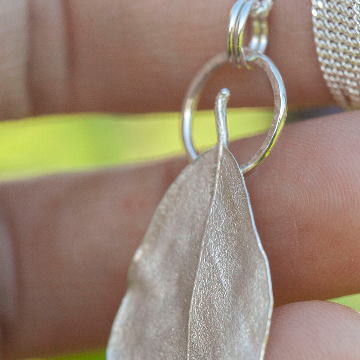 OOAK Phillyrea latifolia Leaf pendant in silver #11 (ready to ship)