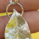 Load image into Gallery viewer, OOAK Blueberry Leaf pendant in silver #10 (ready to ship)

