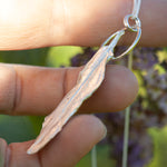 Load image into Gallery viewer, OOAK Pomegranate Leaf pendant in silver #13 (ready to ship)
