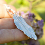 Load image into Gallery viewer, OOAK Pomegranate Leaf pendant in silver #13 (ready to ship)
