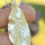 Load image into Gallery viewer, OOAK Pomegranate Leaf pendant in silver #13 (ready to ship)
