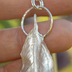 Load image into Gallery viewer, OOAK Pomegranate Leaf pendant in silver #13 (ready to ship)
