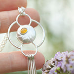 Afbeelding in Gallery-weergave laden, OOAK • Silver Pebble pendant with Ethiopian Opal #6 (ready to ship)
