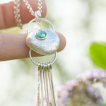 Load image into Gallery viewer, OOAK • Silver Pebble pendant with Kyanite #8 (ready to ship)
