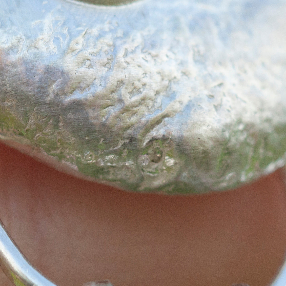 OOAK • Silver Pebble pendant with Kyanite #8 (ready to ship)