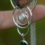 Load image into Gallery viewer, OOAK Aurae pendant #8 • Azurite Chrysocolla, Kyanite &amp; White Labradorite (ready to ship)
