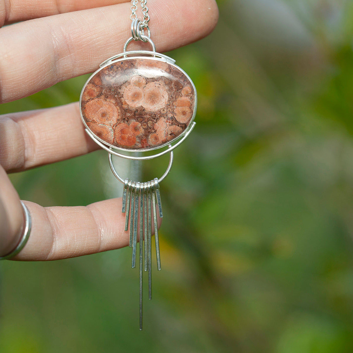 OOAK Aurae pendant #12 • Poppy jasper (ready to ship)