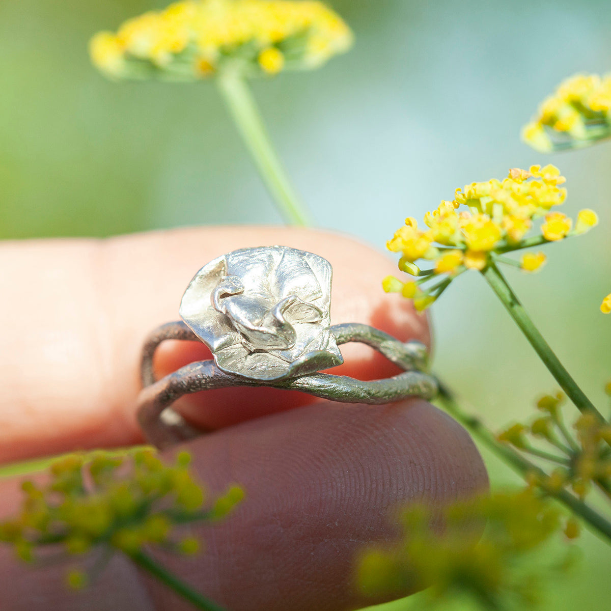 OOAK Nalae, organic ring in silver #1 • size 62,5 (ready-to-ship)