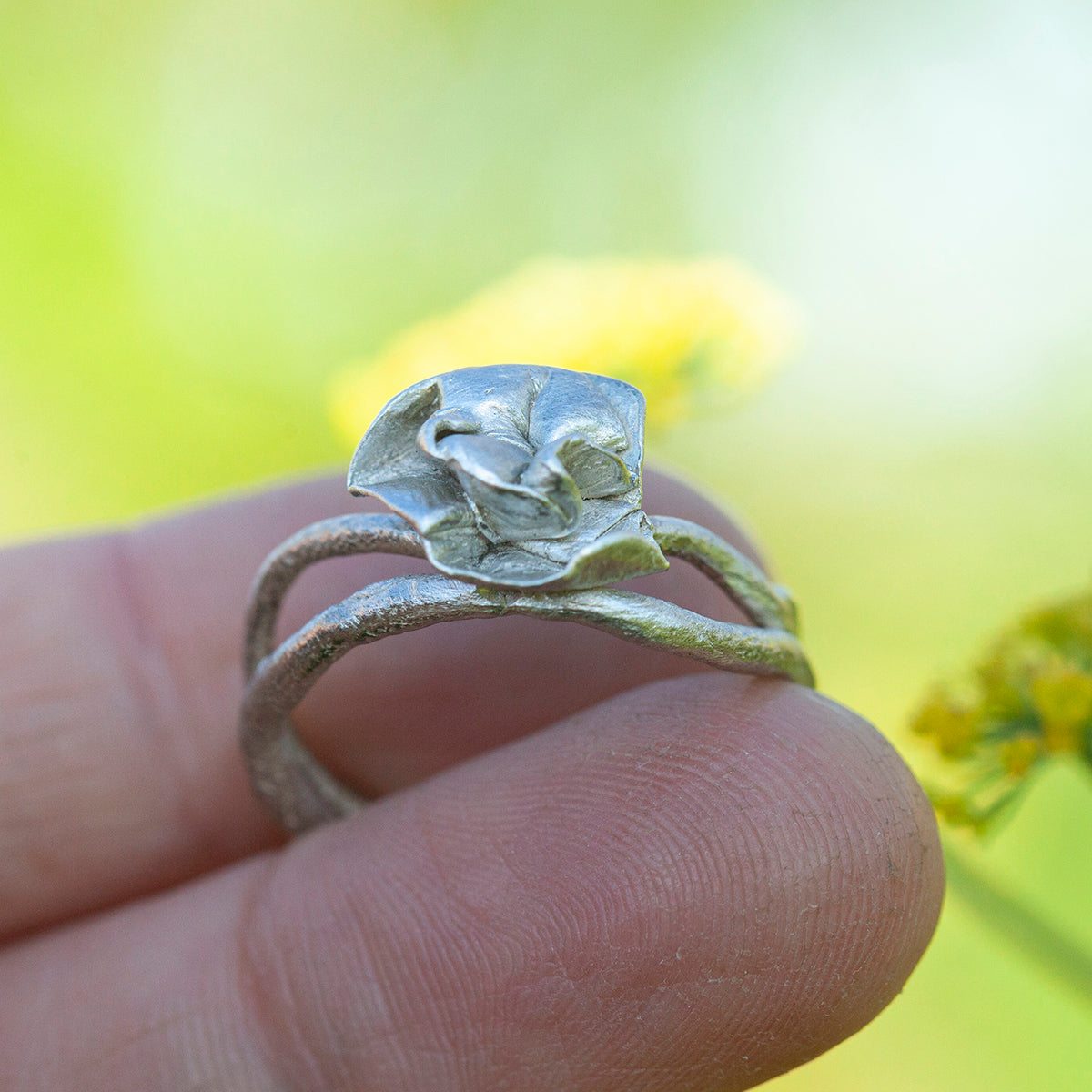 OOAK Nalae, organic ring in silver #1 • size 62,5 (ready-to-ship)