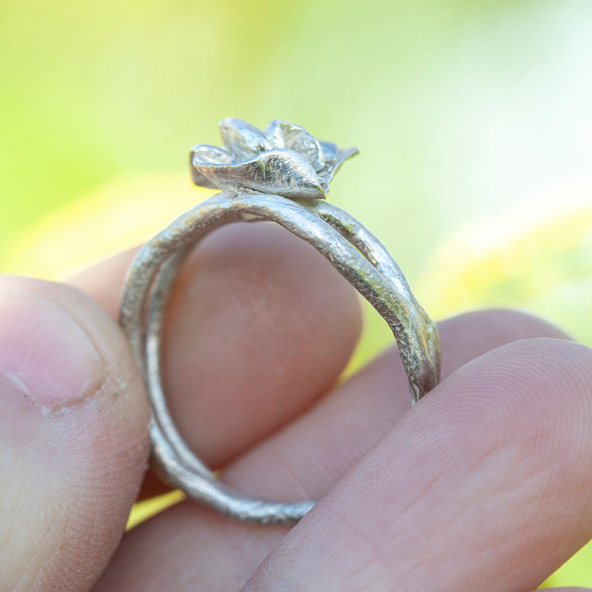 OOAK Nalae, organic ring in silver #1 • size 62,5 (ready-to-ship)