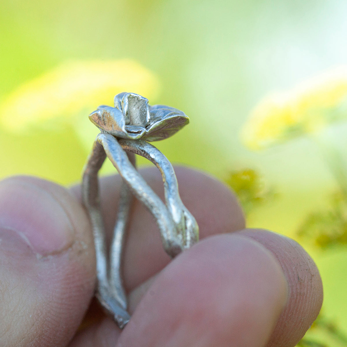 OOAK Nalae, organic ring in silver #1 • size 62,5 (ready-to-ship)