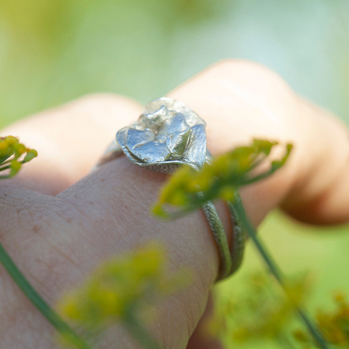 OOAK Nalae, organic ring in silver #1 • size 62,5 (ready-to-ship)