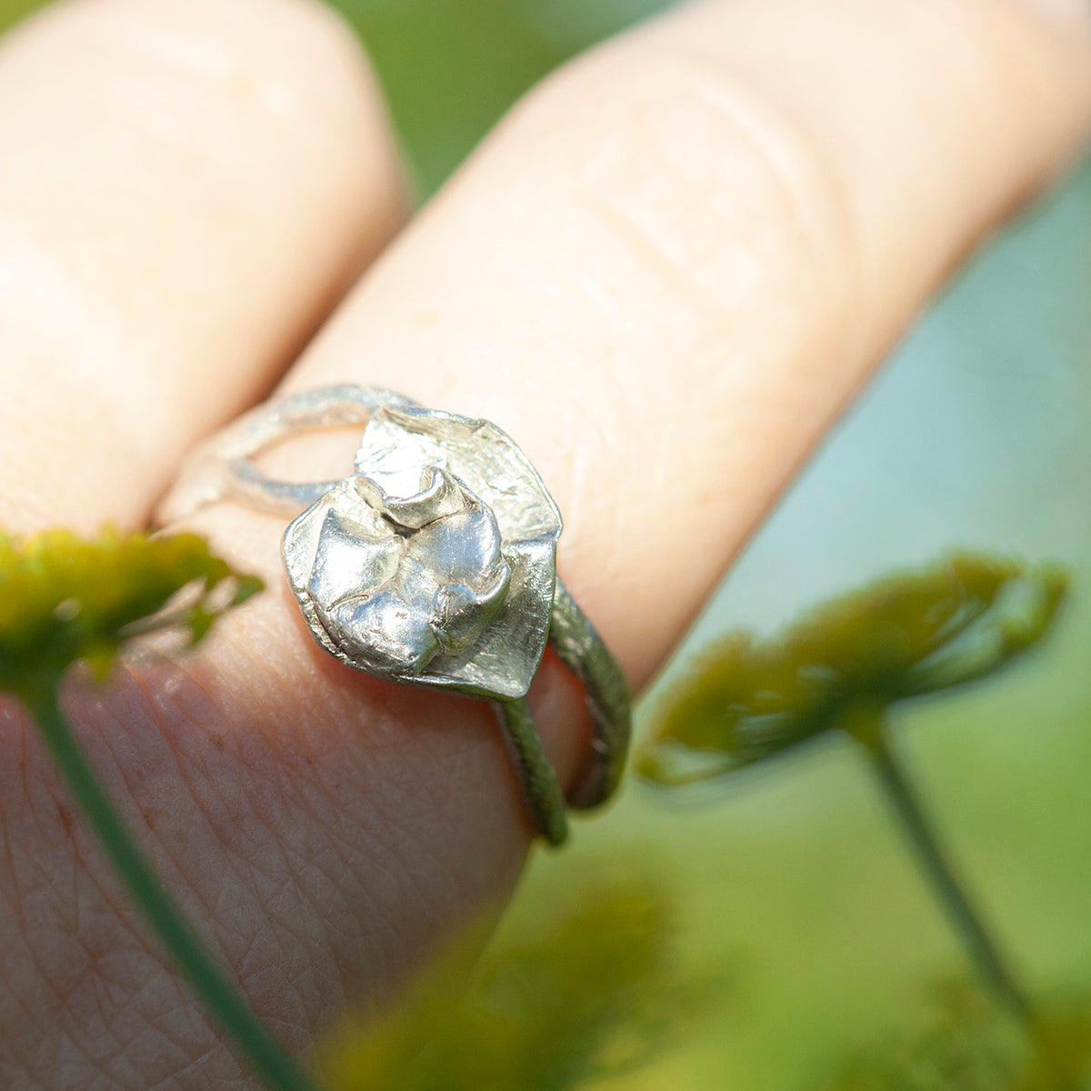 OOAK Nalae, organic ring in silver #1 • size 62,5 (ready-to-ship)