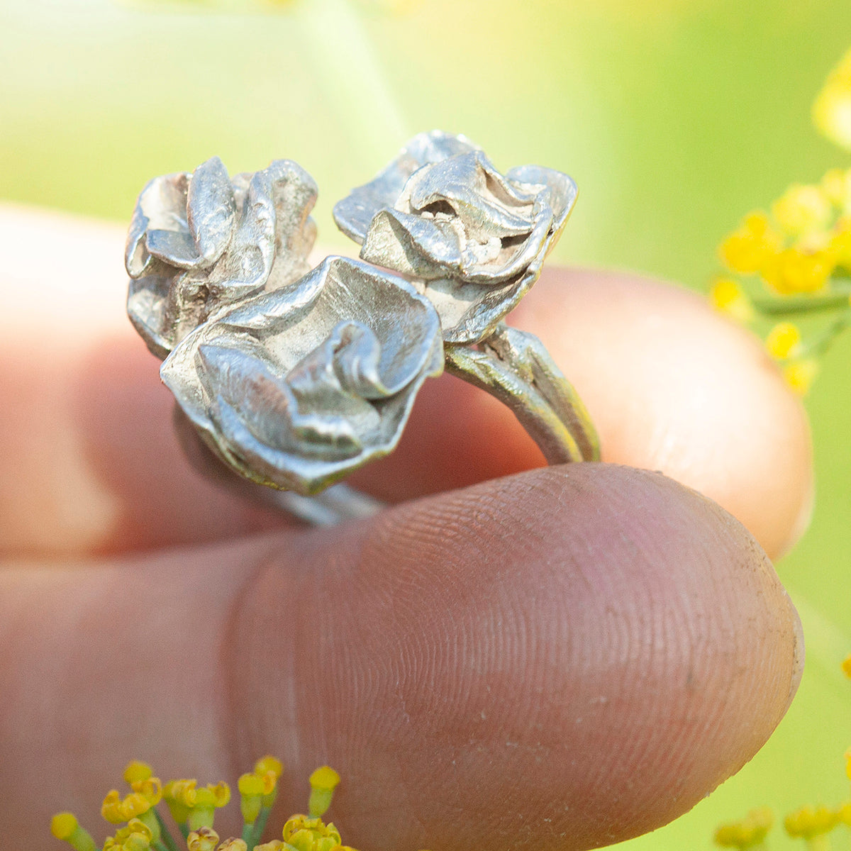 OOAK Nalae, organic ring in silver #2 • size 50,5 (ready-to-ship)