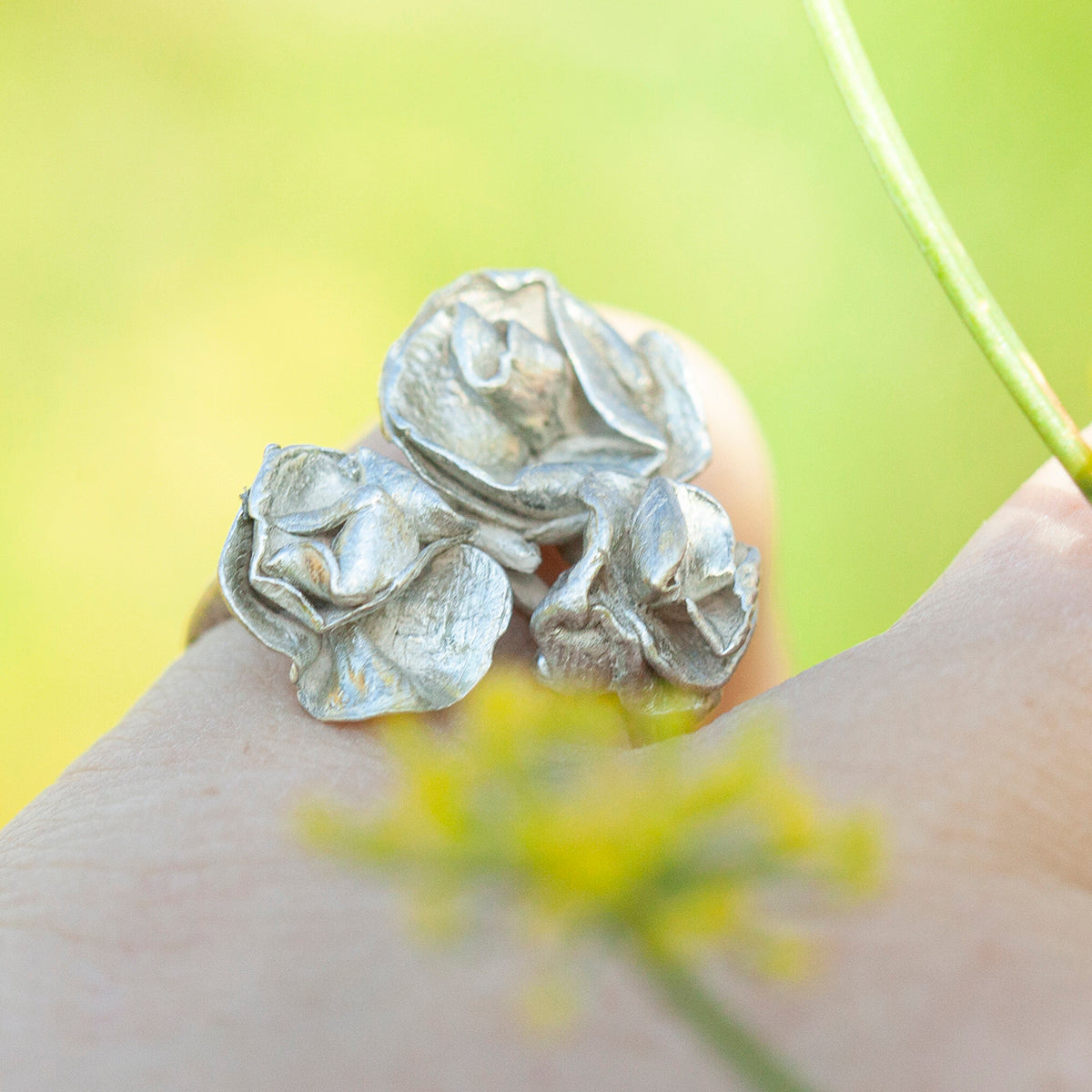 OOAK Nalae, organic ring in silver #2 • size 50,5 (ready-to-ship)