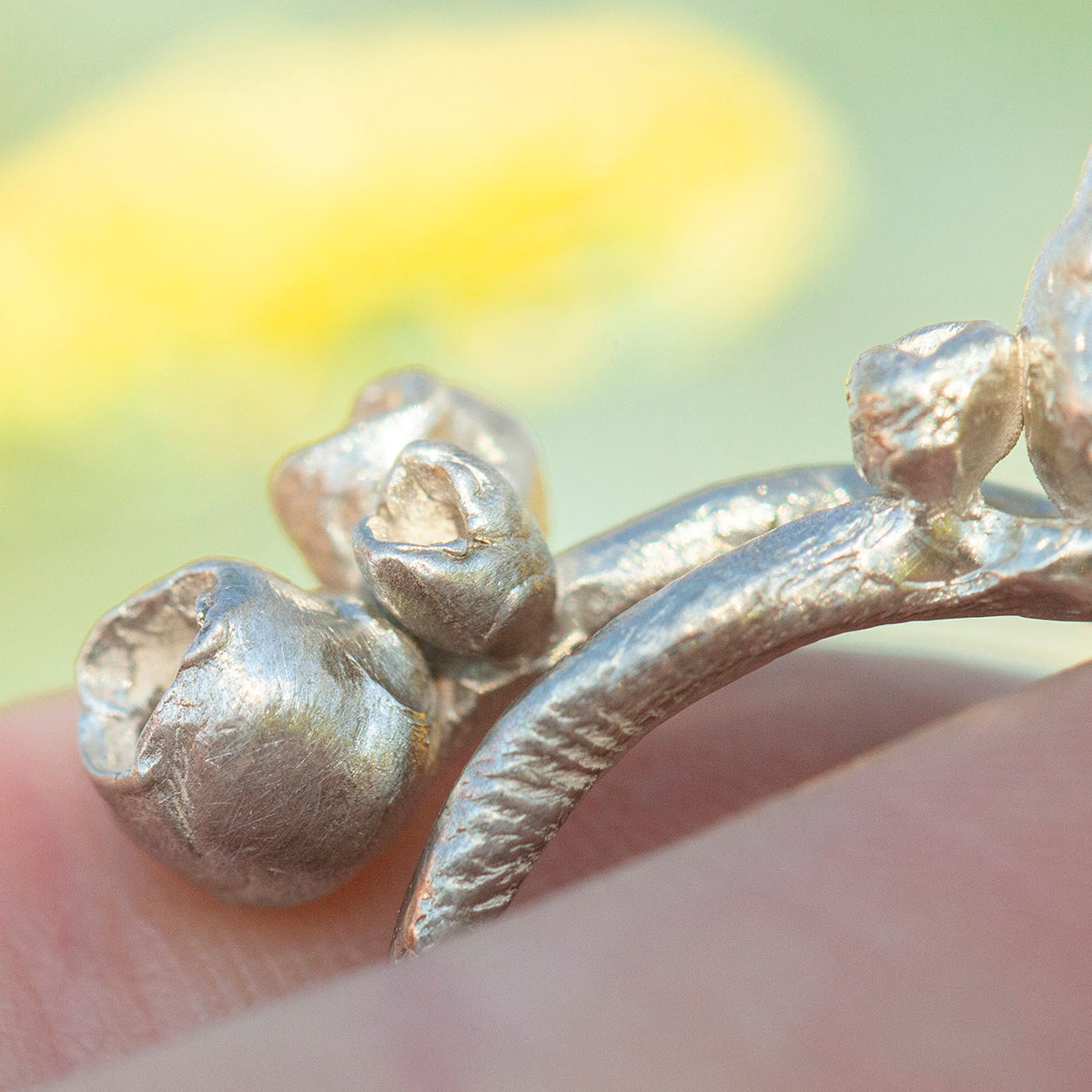 OOAK Nalae, organic ring in silver #10 • Adjustable size 54 (ready-to-ship)