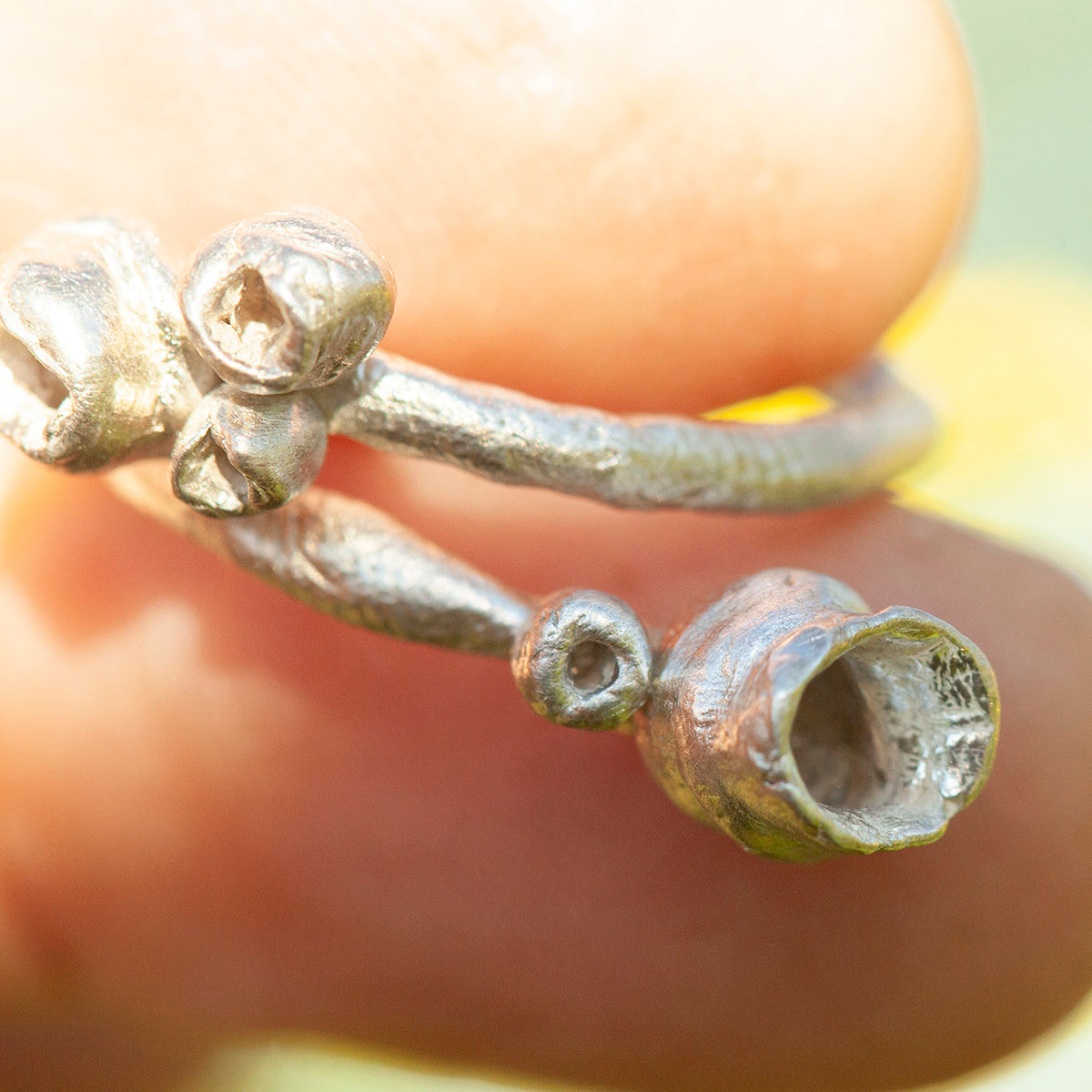 Unikat Nalae, organischer Ring aus Silber #10 • Verstellbar Größe 54 (versandbereit)