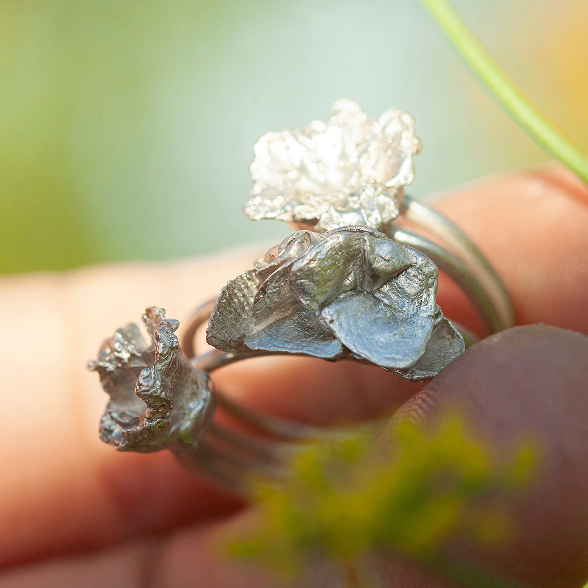 OOAK Nalae, organic ring in silver #11 • size 57,5 (ready-to-ship)