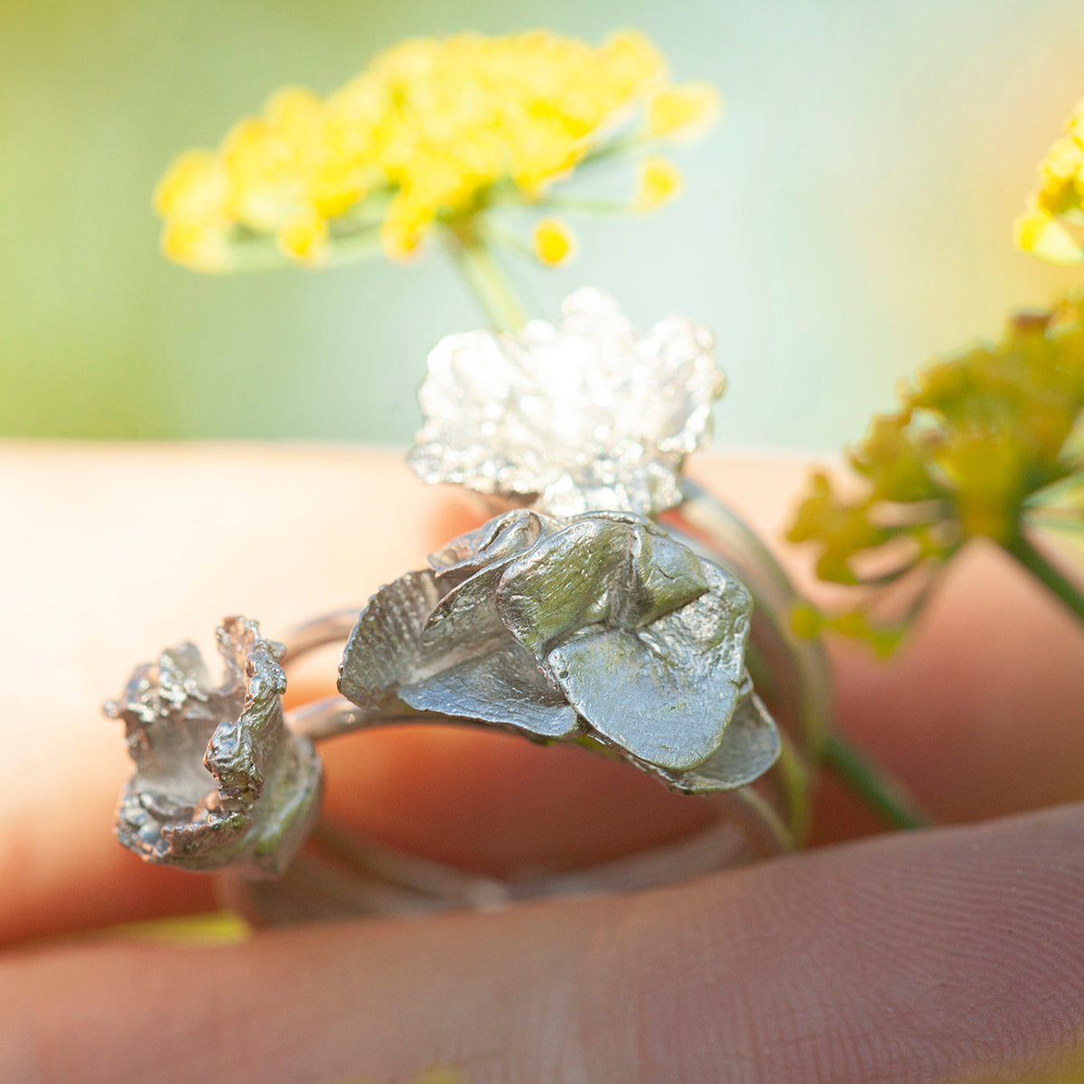 OOAK Nalae, organic ring in silver #11 • size 57,5 (ready-to-ship)