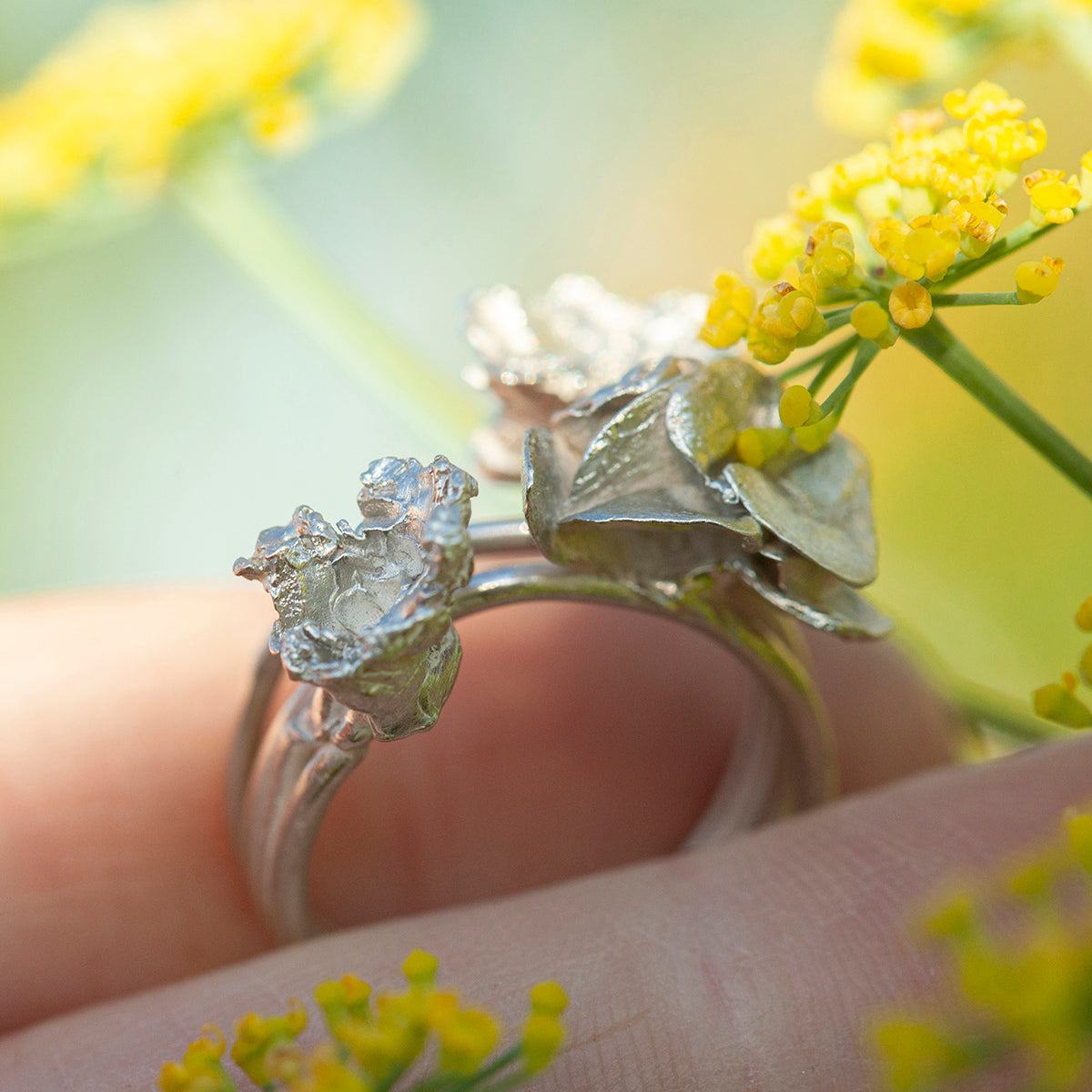 OOAK Nalae, organic ring in silver #11 • size 57,5 (ready-to-ship)