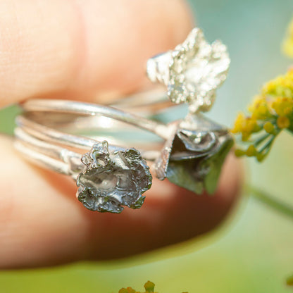 OOAK Nalae, organic ring in silver #11 • size 57,5 (ready-to-ship)