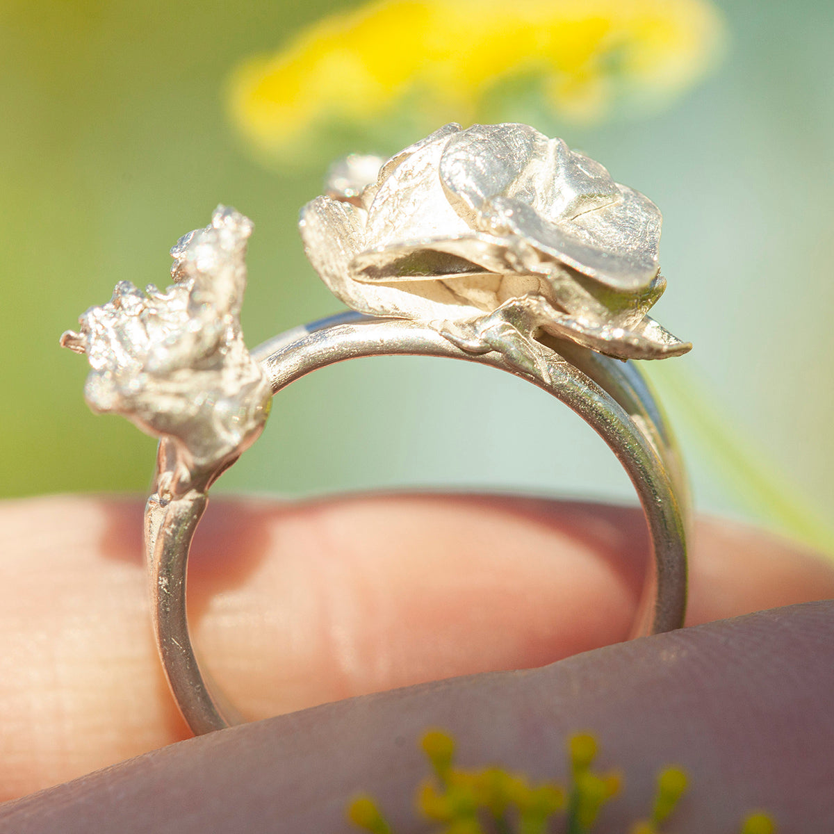 OOAK Nalae, organic ring in silver #11 • size 57,5 (ready-to-ship)