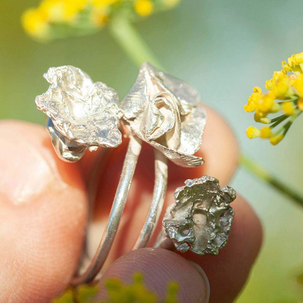 OOAK Nalae, organic ring in silver #11 • size 57,5 (ready-to-ship)