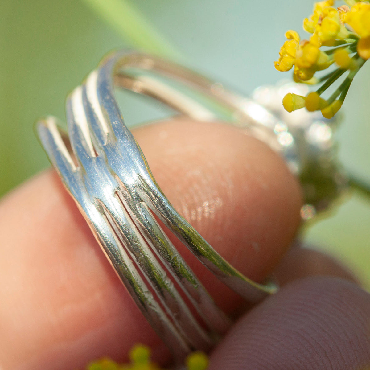 OOAK Nalae, organic ring in silver #11 • size 57,5 (ready-to-ship)