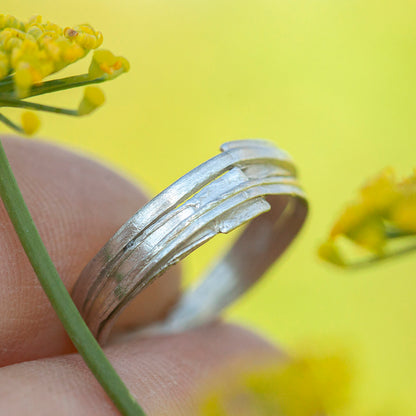 Unikat Nalae, organischer Ring aus Silber #12 • Größe 51,25 (versandbereit)