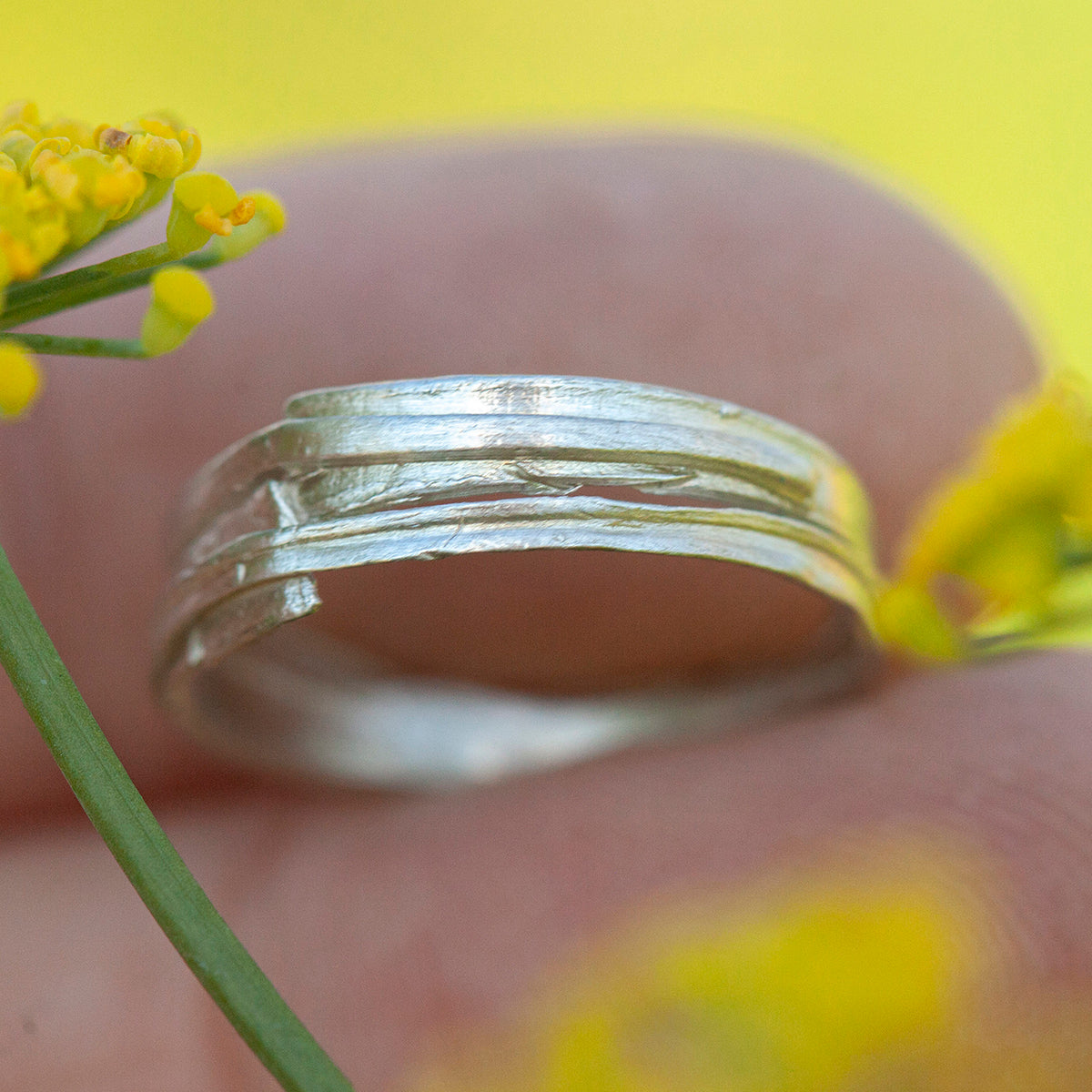 Unikat Nalae, organischer Ring aus Silber #12 • Größe 51,25 (versandbereit)