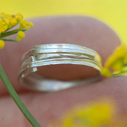 Unikat Nalae, organischer Ring aus Silber #12 • Größe 51,25 (versandbereit)
