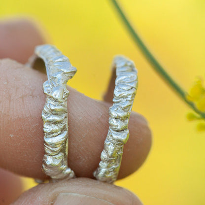 Pieza única Nalae, anillo orgánico de plata #14 • talla 55,5 (listo para enviar)