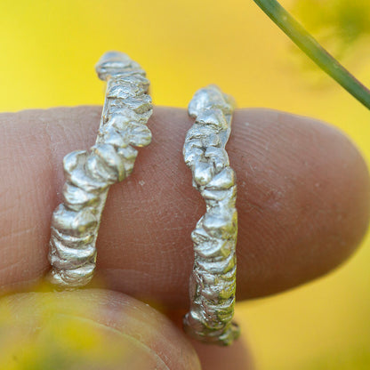 Pieza única Nalae, anillo orgánico de plata #14 • talla 55,5 (listo para enviar)