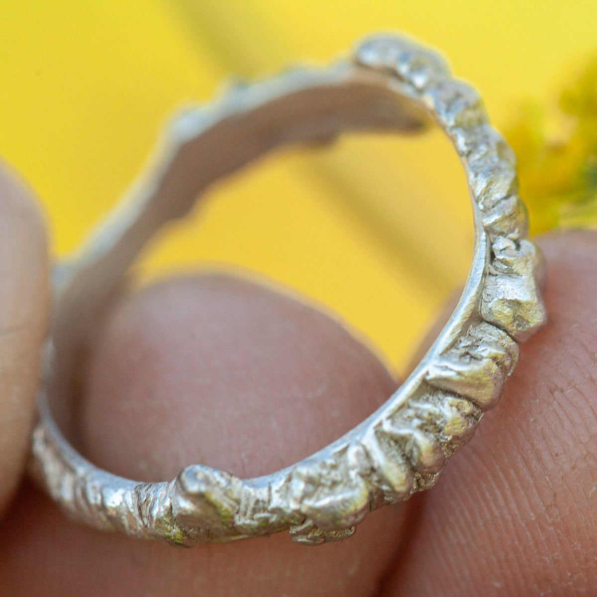 Pieza única Nalae, anillo orgánico de plata #14 • talla 55,5 (listo para enviar)