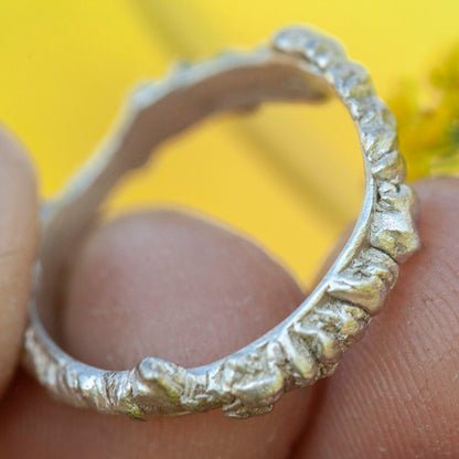 Pieza única Nalae, anillo orgánico de plata #14 • talla 55,5 (listo para enviar)