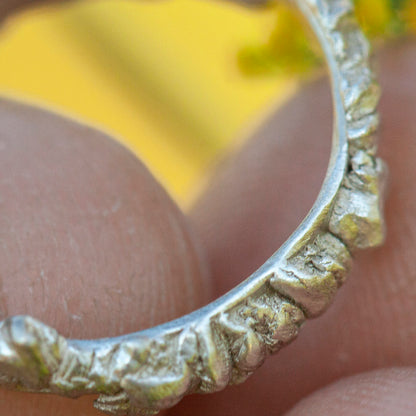 Pieza única Nalae, anillo orgánico de plata #14 • talla 55,5 (listo para enviar)