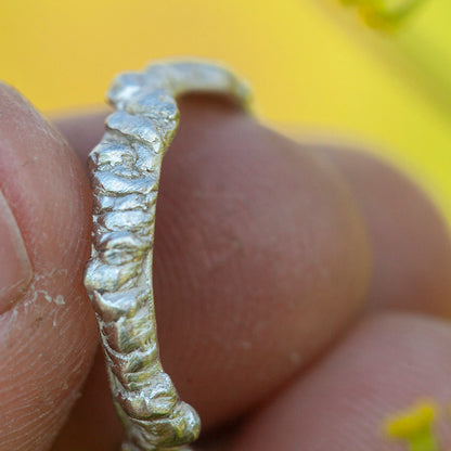 Pieza única Nalae, anillo orgánico de plata #14 • talla 55,5 (listo para enviar)