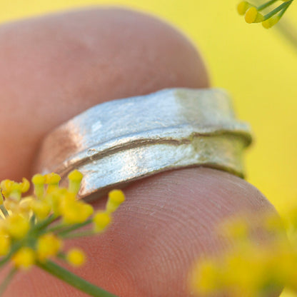 Unikat Nalae, organischer Ring aus Silber #15 • Größe 51 (versandbereit)